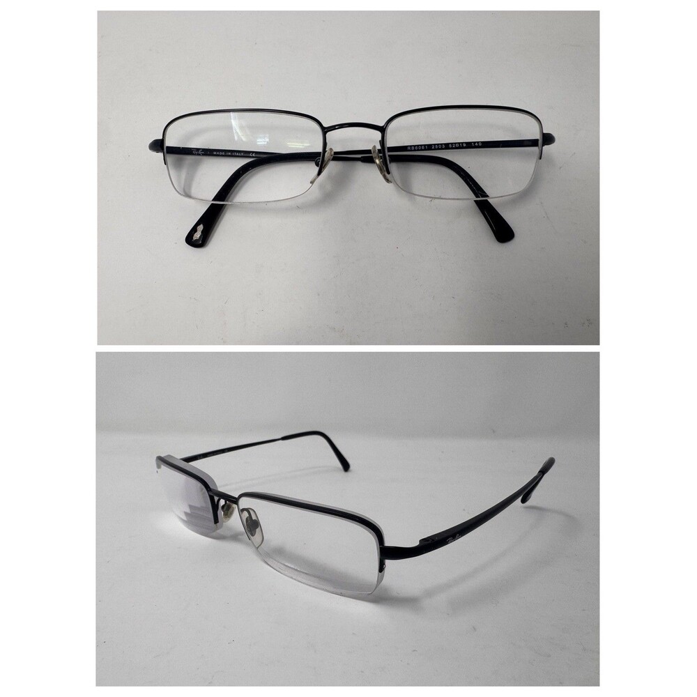 Ray-Ban RB6061 Eyeglass Frames Only 52-19-140 Black 2503 Italy